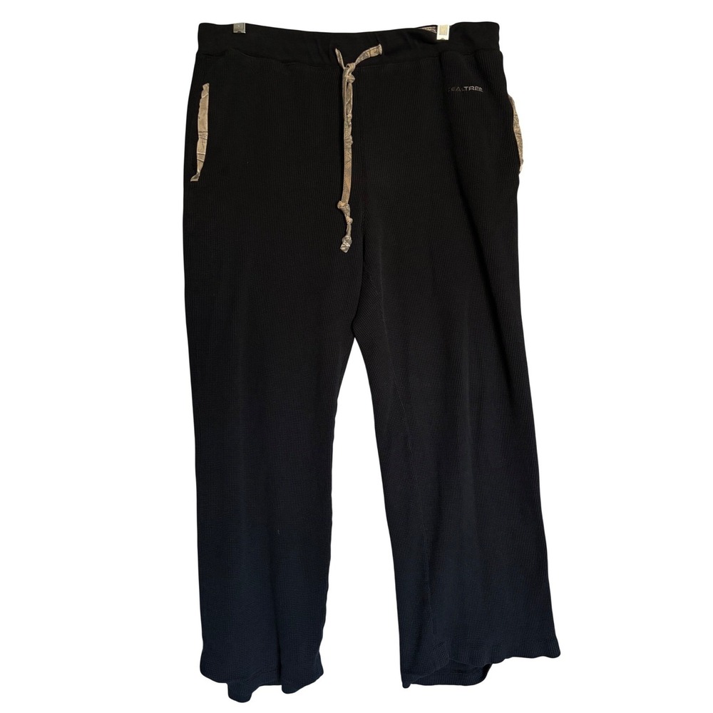 Realtree Womens XL Waffle Knit Camo Wide Leg Pants Hunting Gorpcore Outdoor Hunt